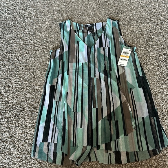 Aqua Art Strip Alfani Shirt. Size PS. - Picture 1 of 3